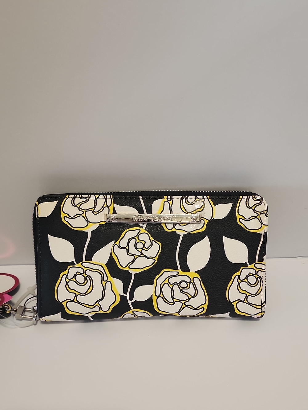 Betsey Johnson Black and Yellow Floral Wallet Brand New